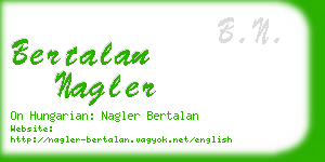 bertalan nagler business card